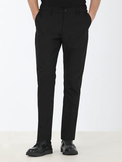 Siyah Dokuma Jogging Fit Casual Pantolon