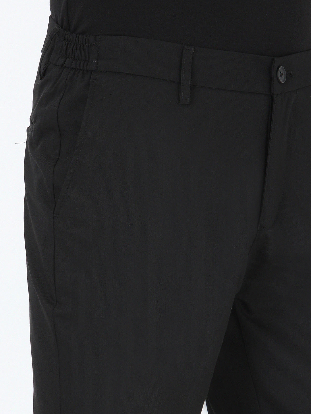 Siyah Dokuma Jogging Fit Casual Pantolon