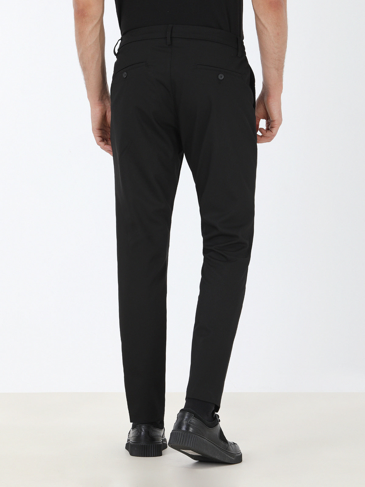 Siyah Dokuma Jogging Fit Casual Pantolon