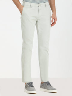 Nil Yeşili Dokuma Slim Fit Casual Pamuk Karışımlı Pantolon