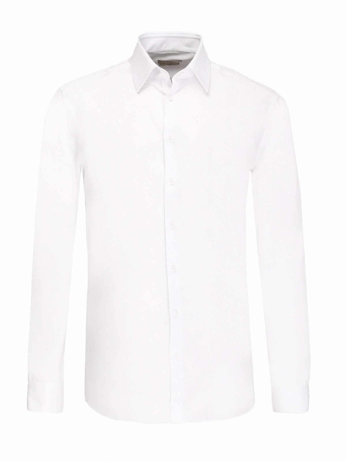 Beyaz Düz Slim Fit Uzun Dokuma Klasik %100 Pamuk Gömlek