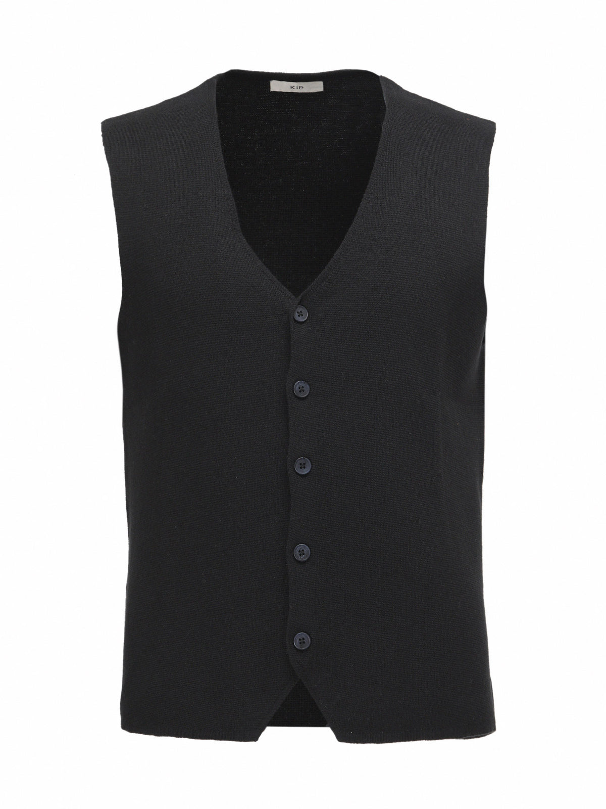Siyah Regular Fit Casual Örme Triko Yelek