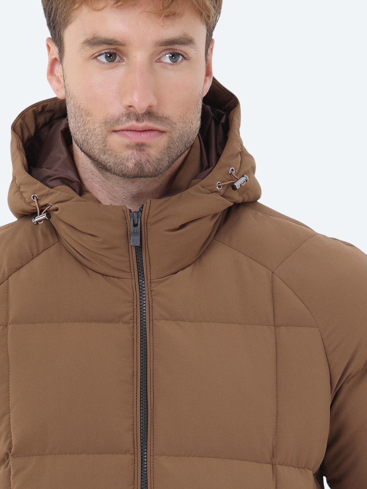 Tarçın Regular Fit Kapüşonlu Casual Dokuma Mont