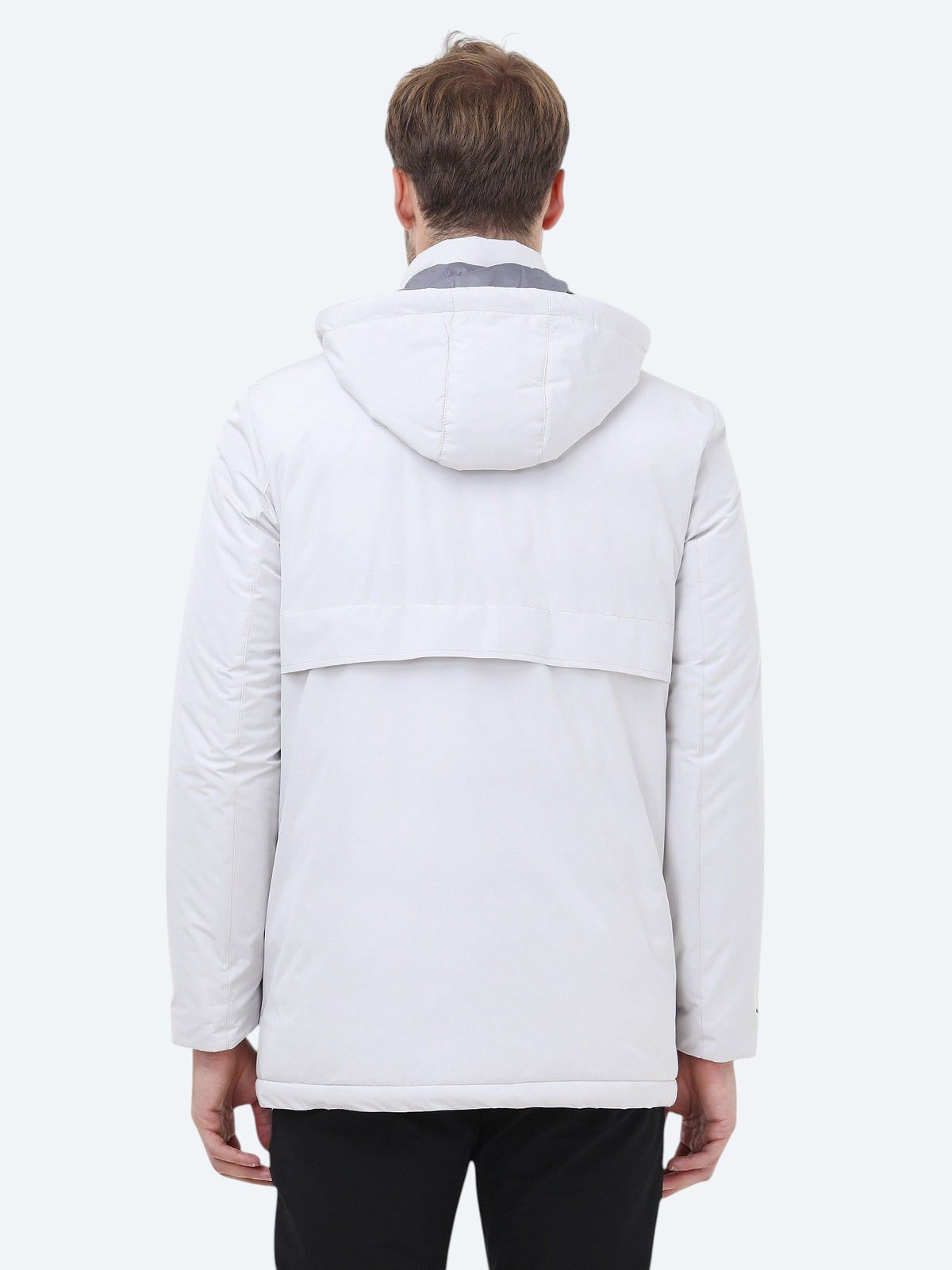 Taş Regular Fit Kapüşonlu Casual Dokuma Kaban