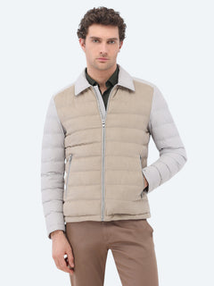 Taş Regular Fit Bebe Yaka Casual Dokuma Mont