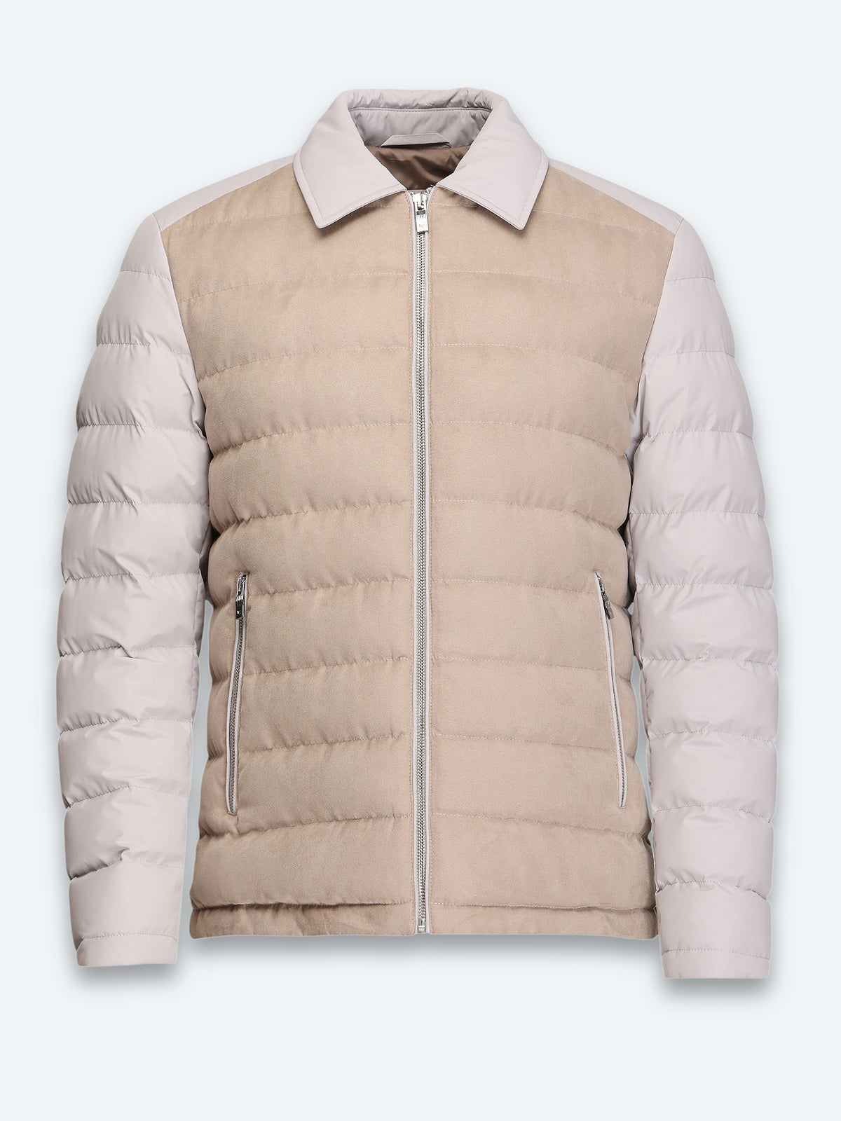 Taş Regular Fit Bebe Yaka Casual Dokuma Mont