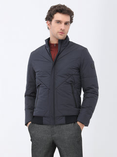 Antrasit Regular Fit Dik Yaka Casual Dokuma Mont