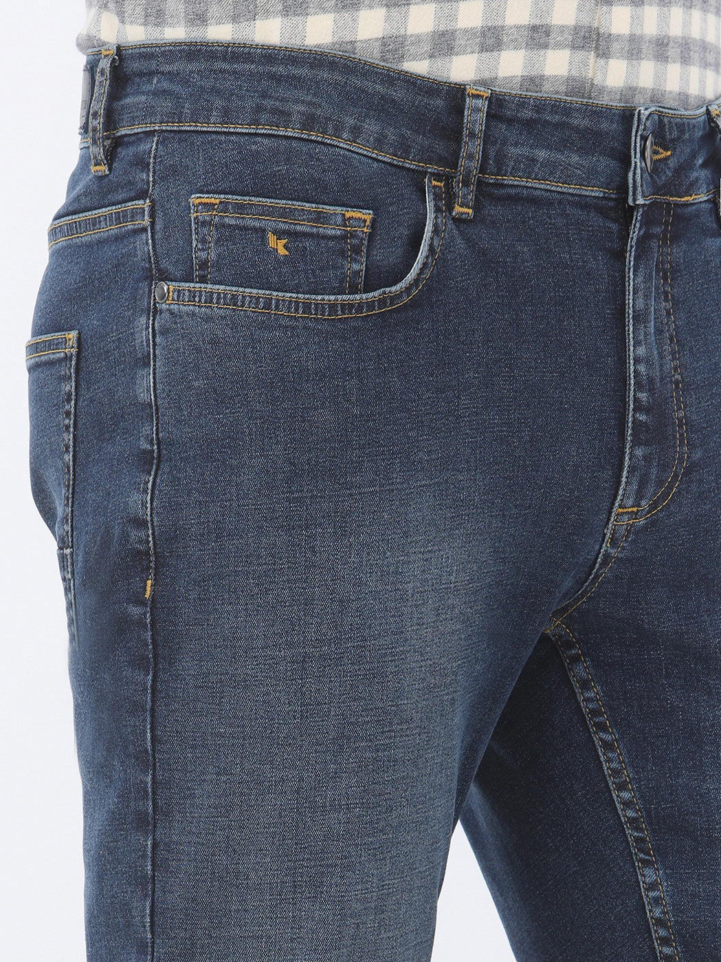 Lacivert Slim Fit Denim Pantolon
