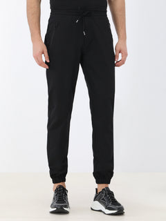 Siyah Örme Jogging Fit Casual Pantolon