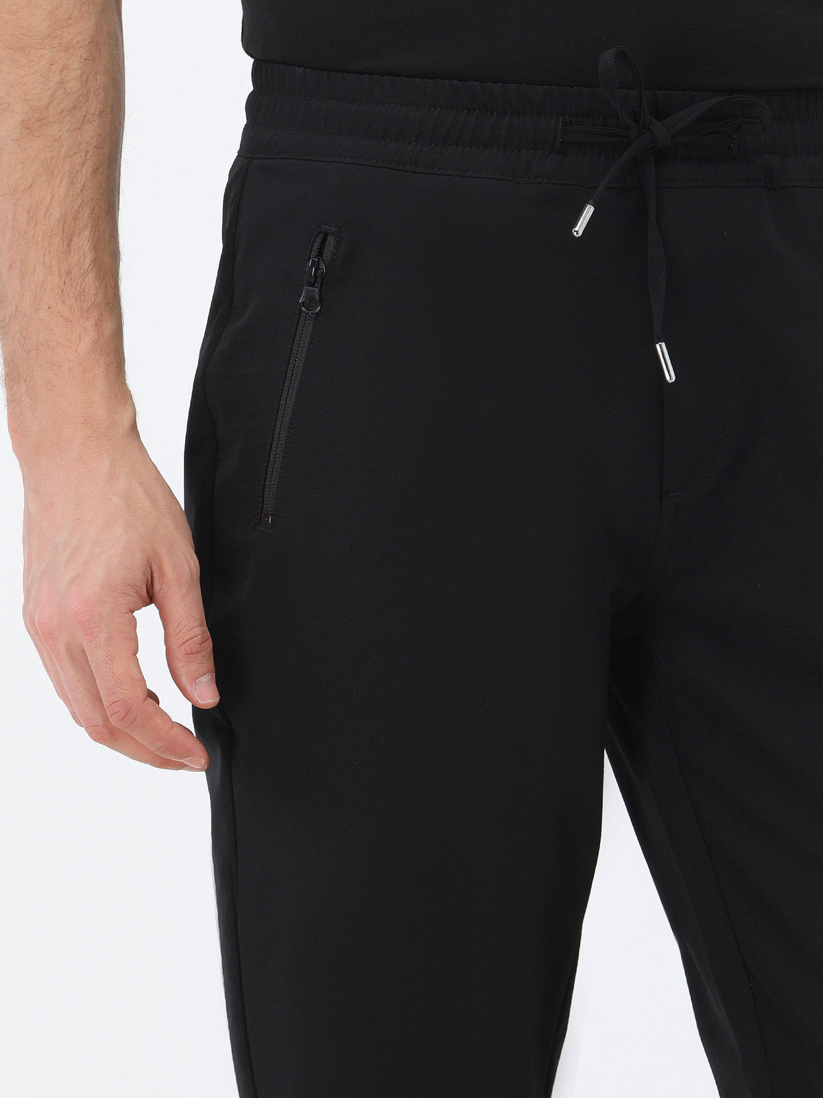 Siyah Örme Jogging Fit Casual Pantolon
