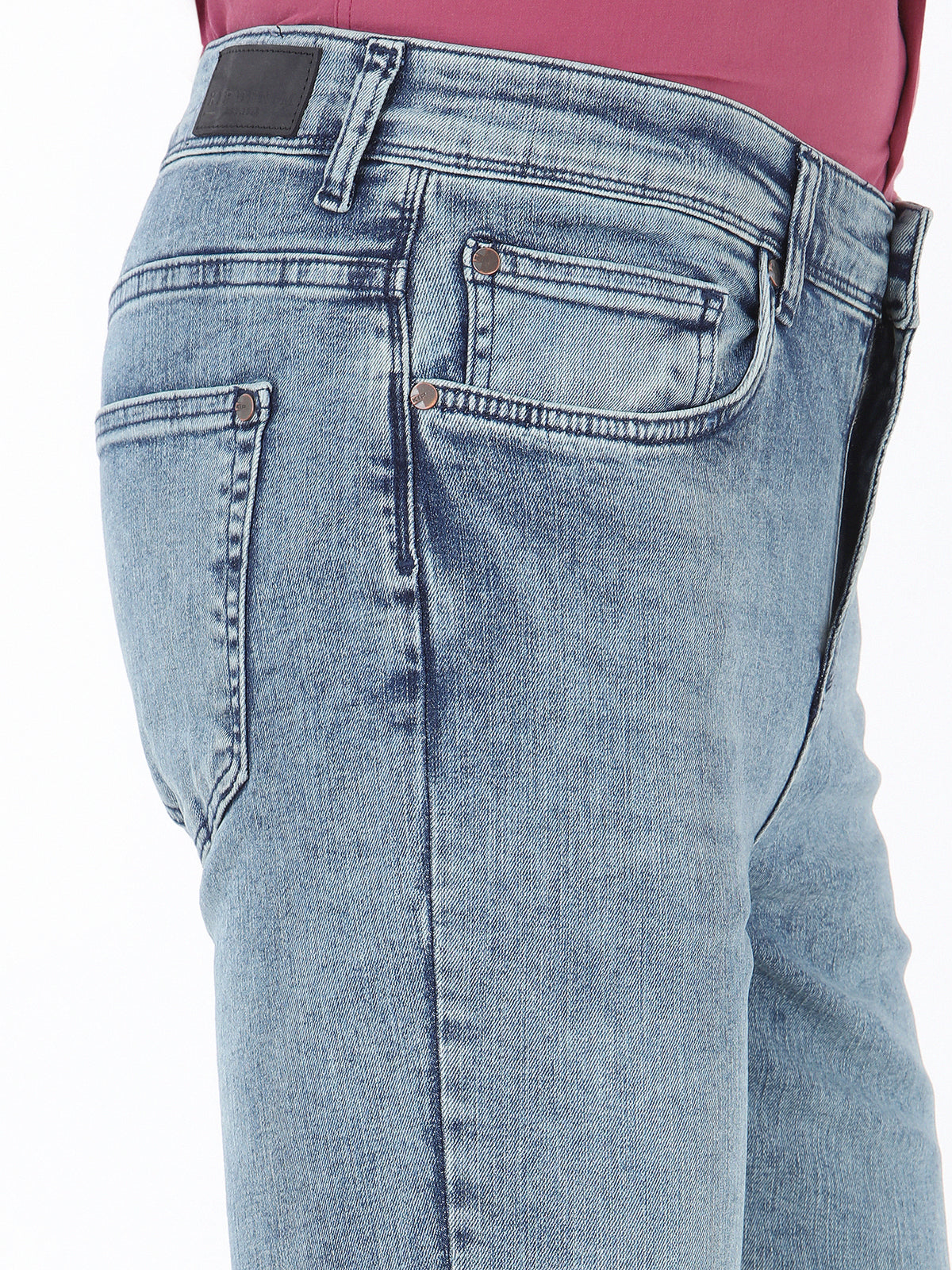 Lacivert Slim Fit Denim Pamuk Karışımlı Pantolon