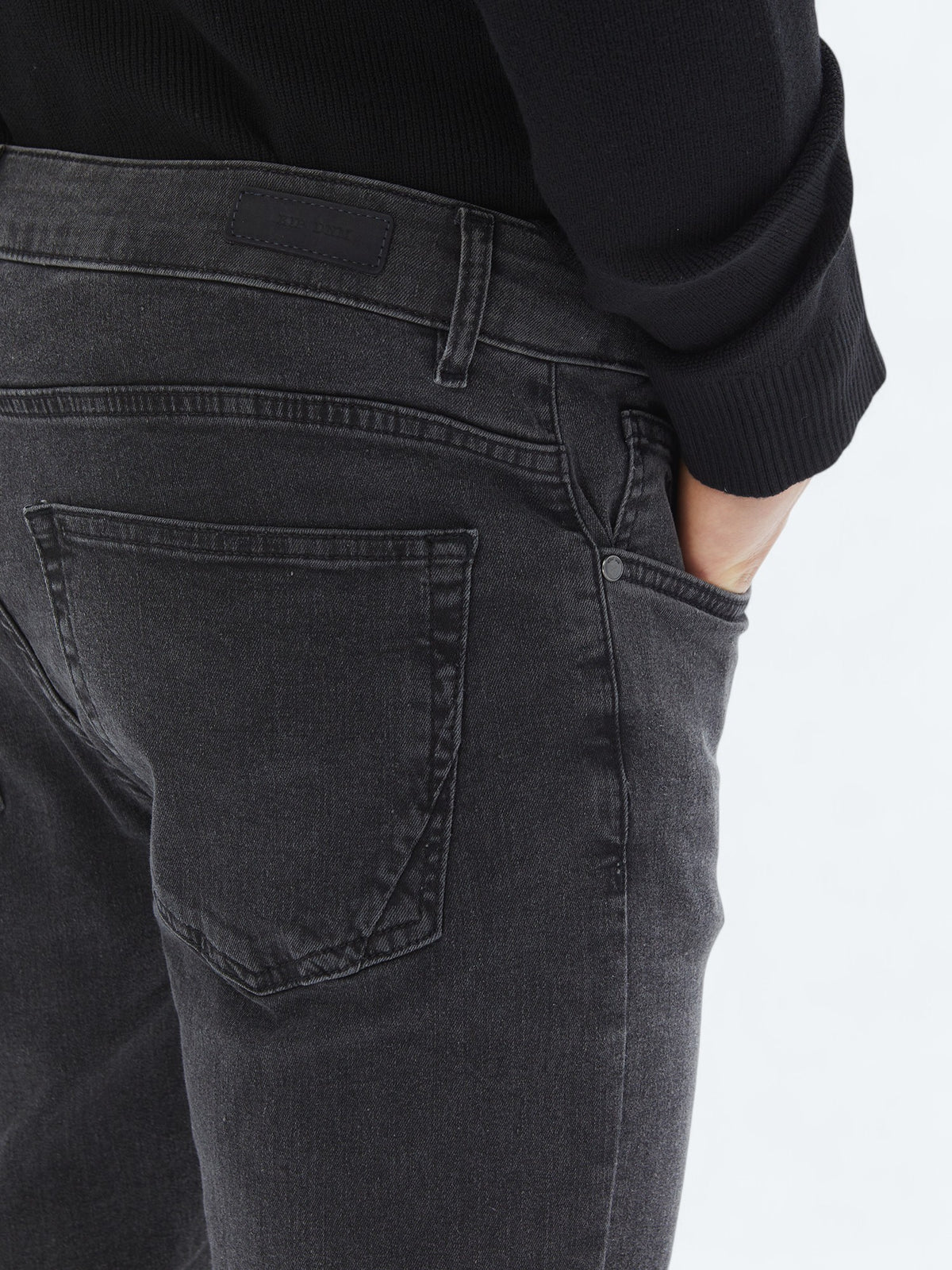 Koyu Gri Super Slm Fit Denim Pamuk Karışımlı Pantolon