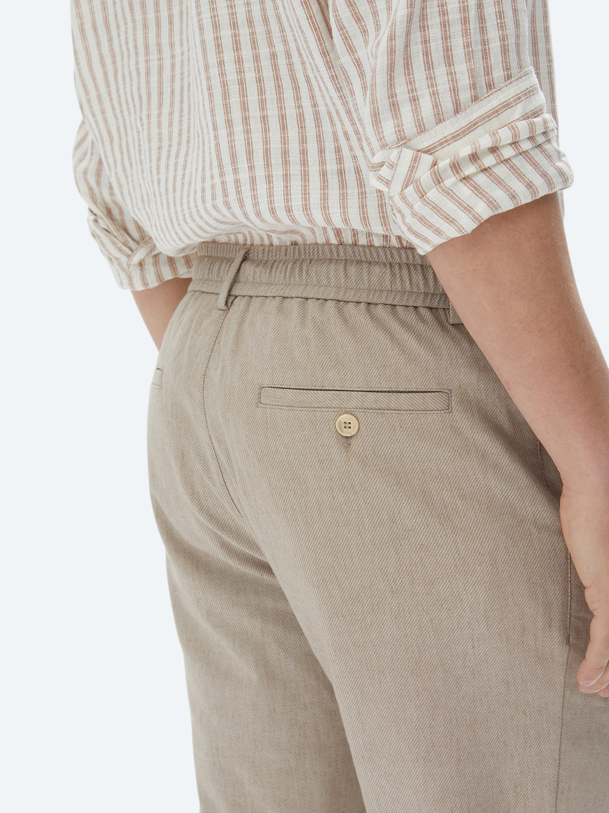 Vizon Dokuma Jogging Fit Casual Pamuk Karışımlı Pantolon
