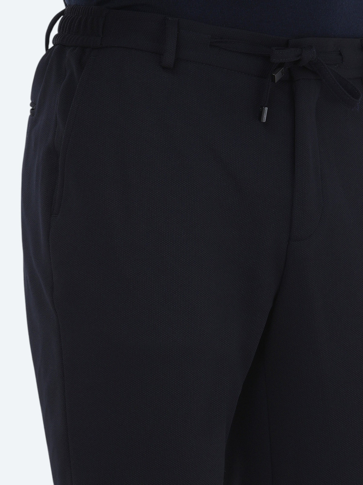Lacivert Düz Slim Fit Örme Takım Elbise
