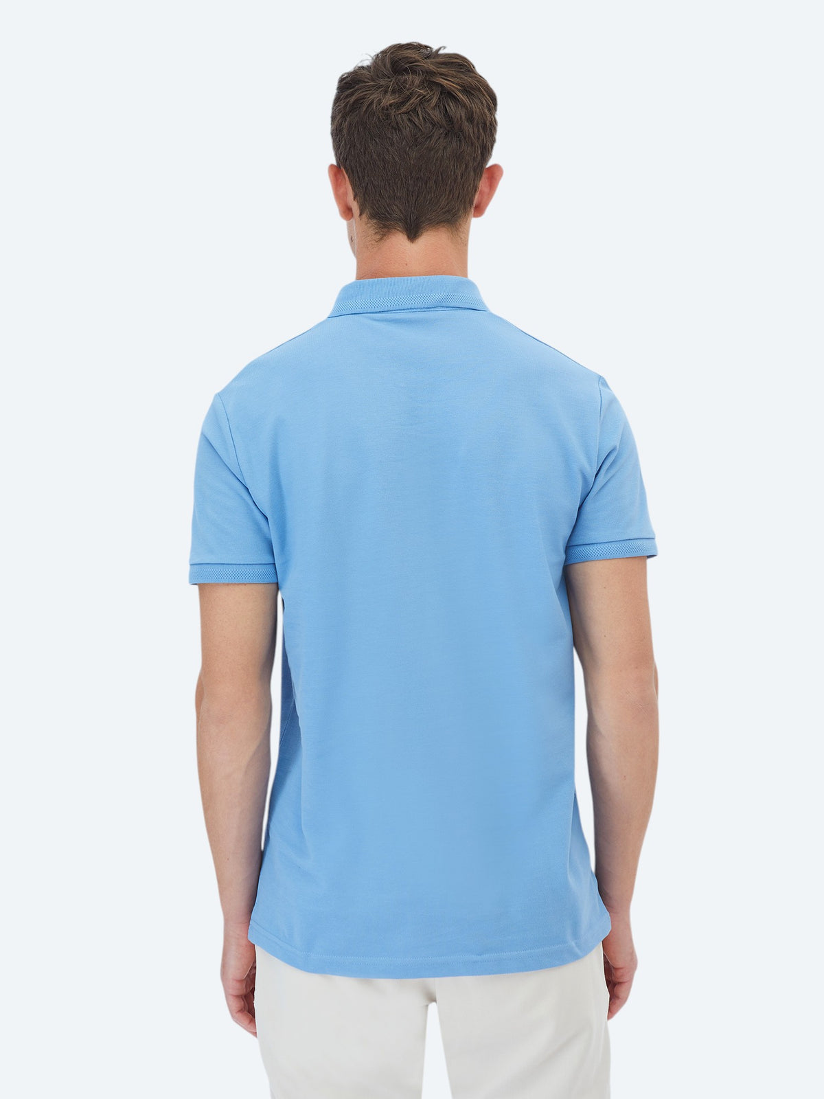 Koyu Mavi Polo Yaka %100 Pamuk T-Shirt