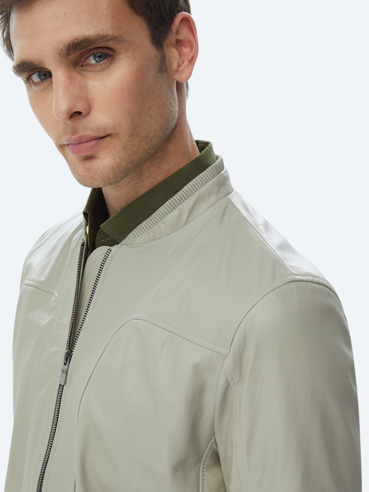 Taş Regular Fit Smart Casual Koyun Derisi Deri Mont