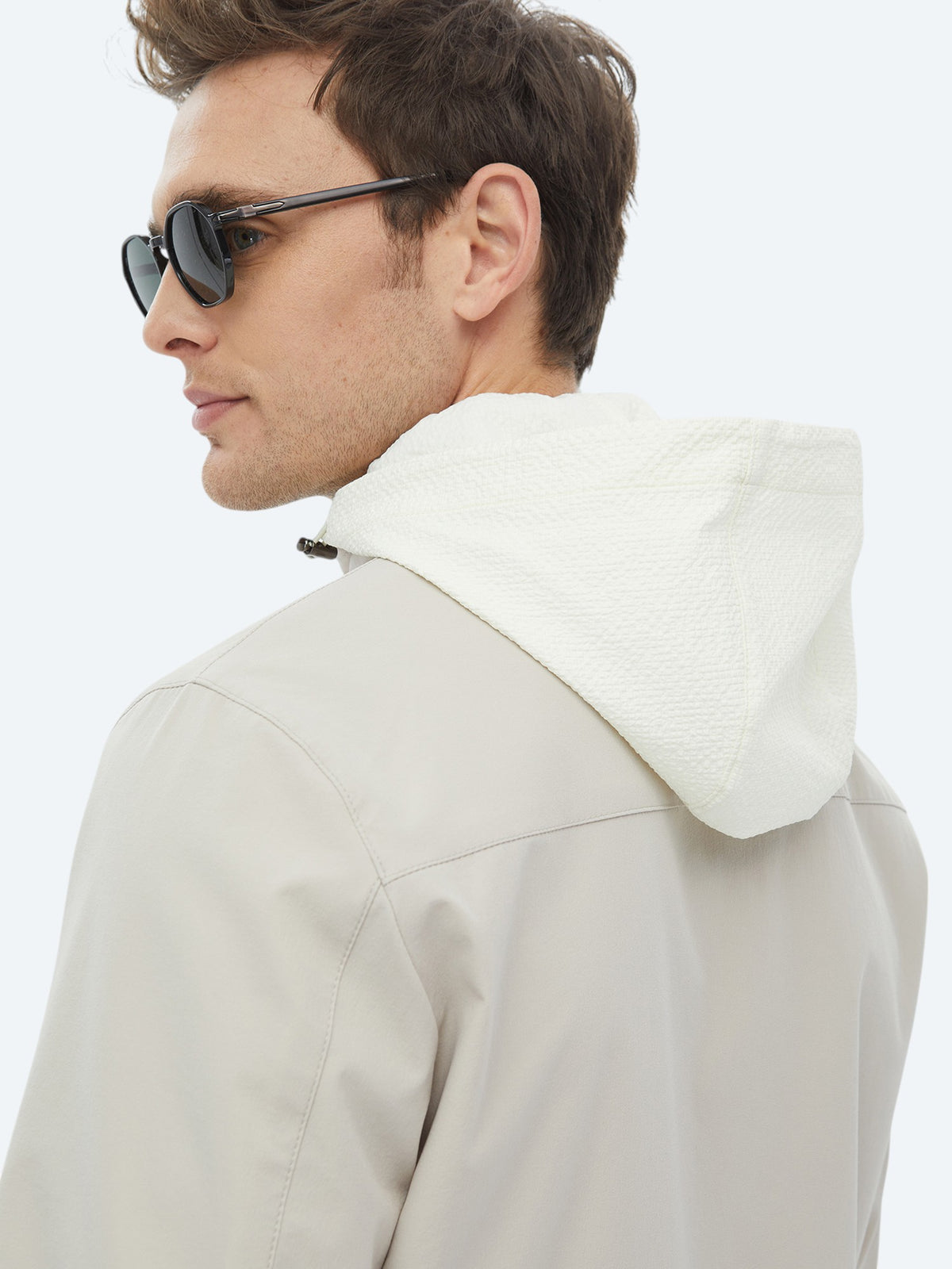 Taş Regular Fit Dik Yaka Casual Dokuma Çift Taraflı Mont