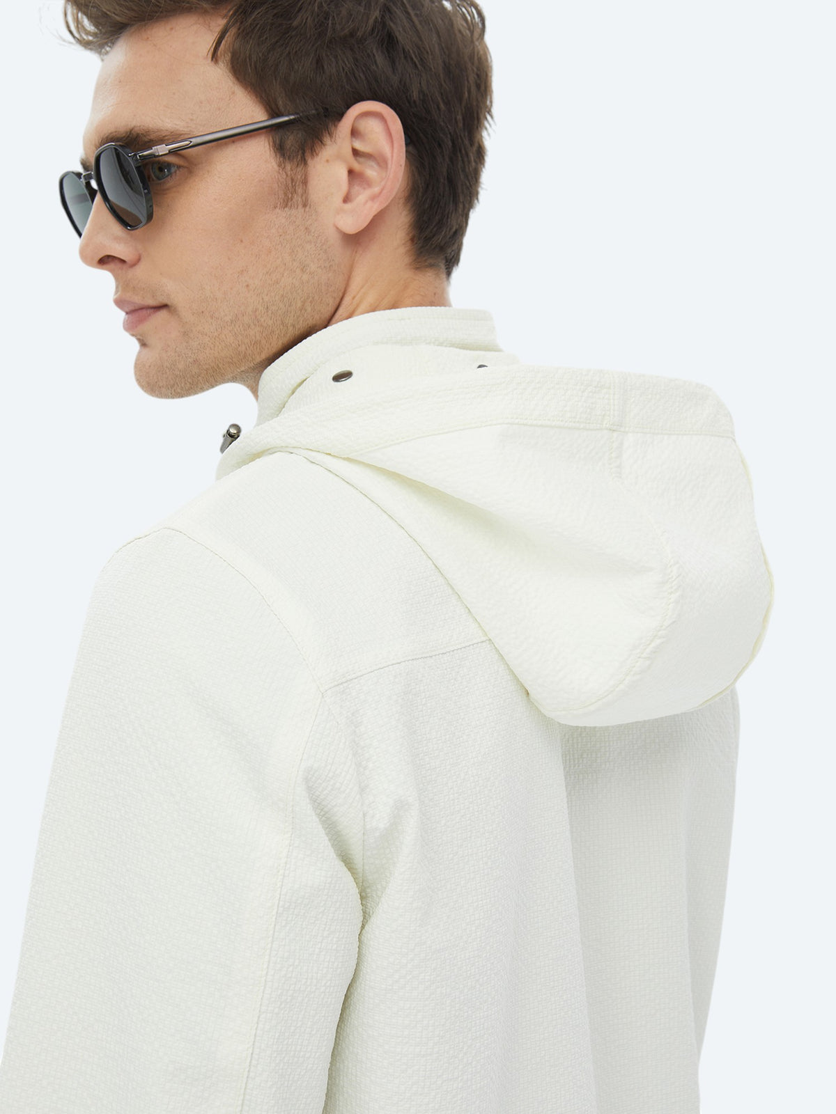 Taş Regular Fit Dik Yaka Casual Dokuma Çift Taraflı Mont