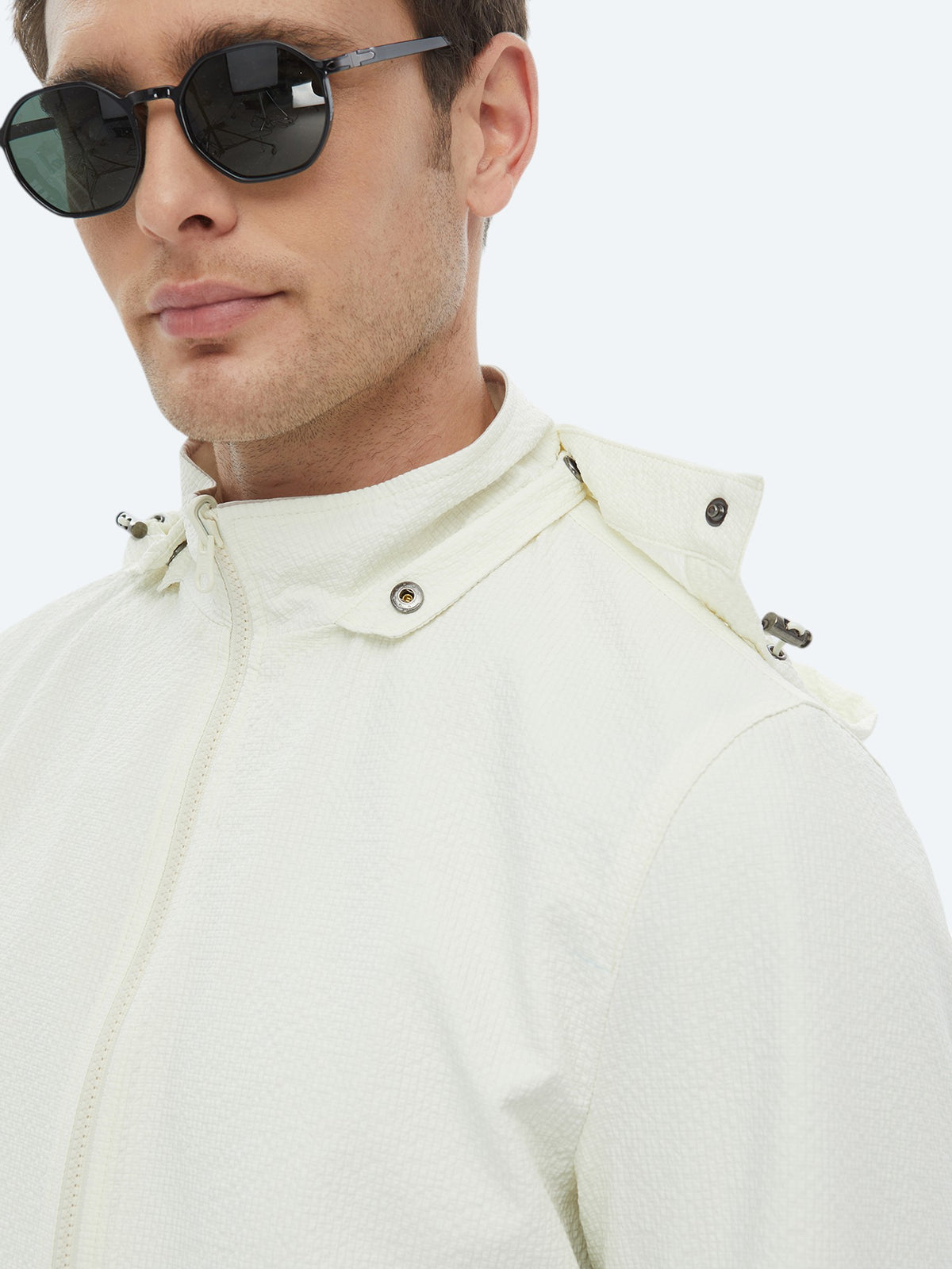 Taş Regular Fit Dik Yaka Casual Dokuma Çift Taraflı Mont