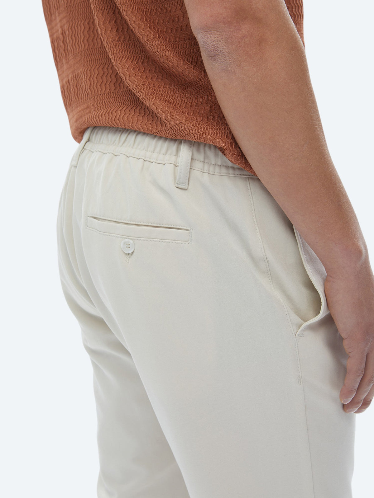 Ekru Dokuma Jogging Fit Casual Pantolon