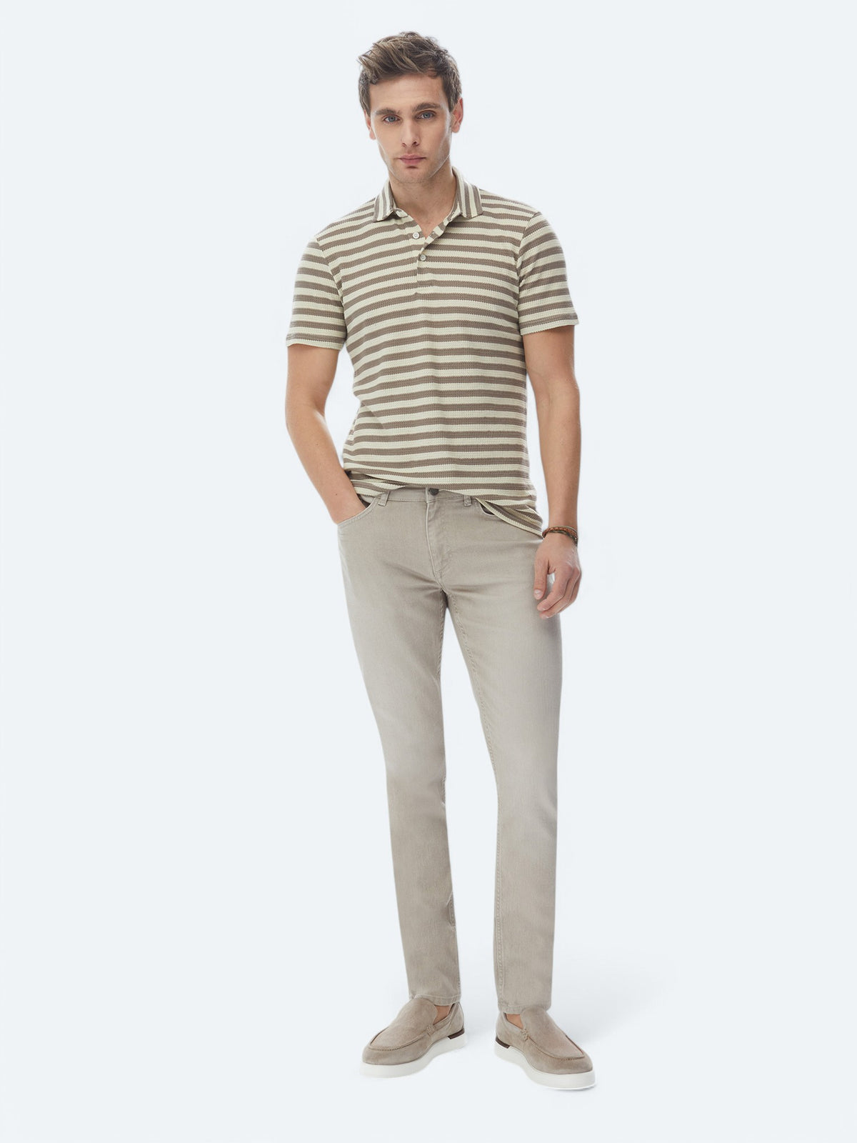 Vizon Slim Fit Denim Pamuk Karışımlı Pantolon