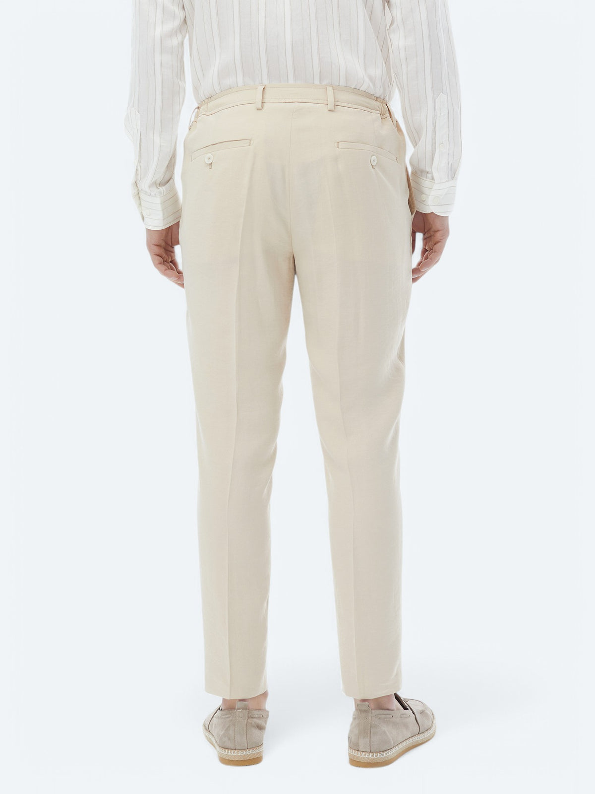Bej Düz Modern Fit Takım Elbise