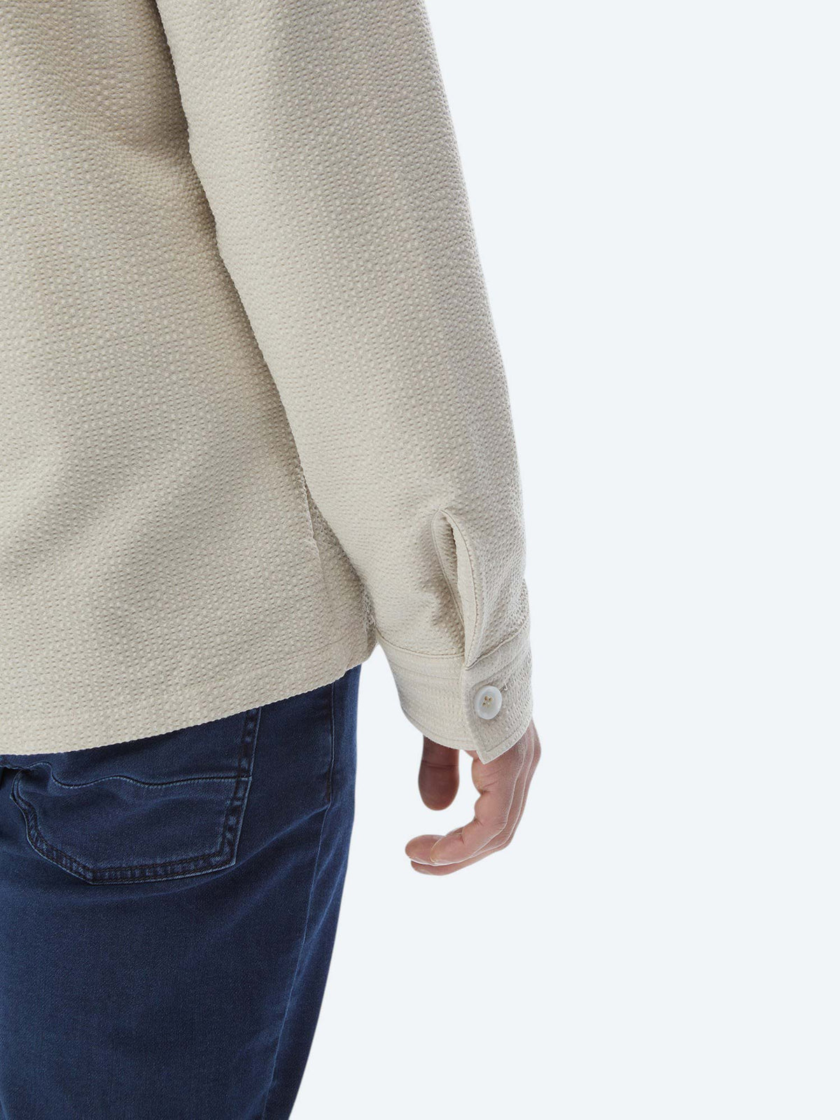 Bej Regular Fit Casual Dokuma Mont