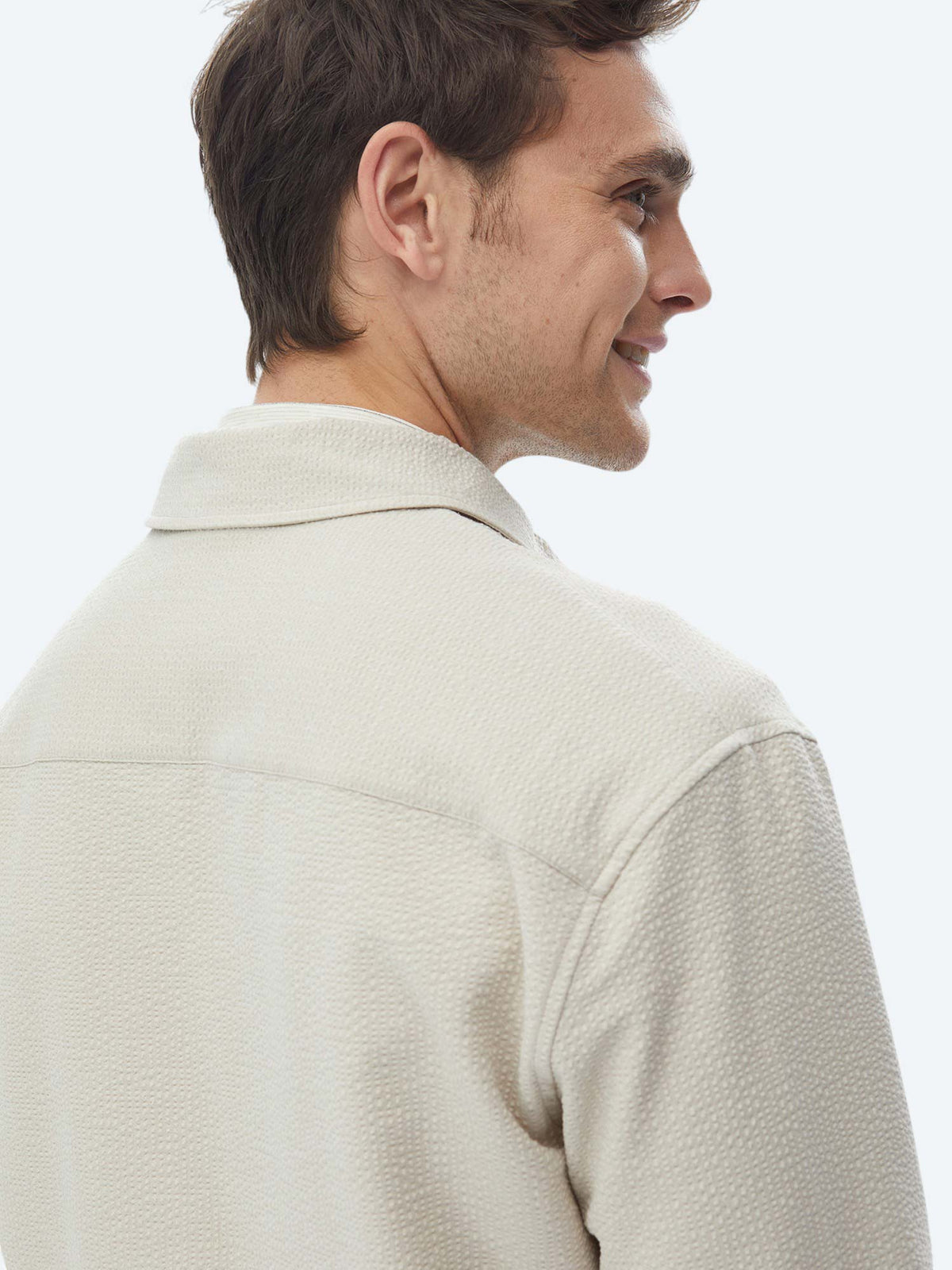 Bej Regular Fit Casual Dokuma Mont