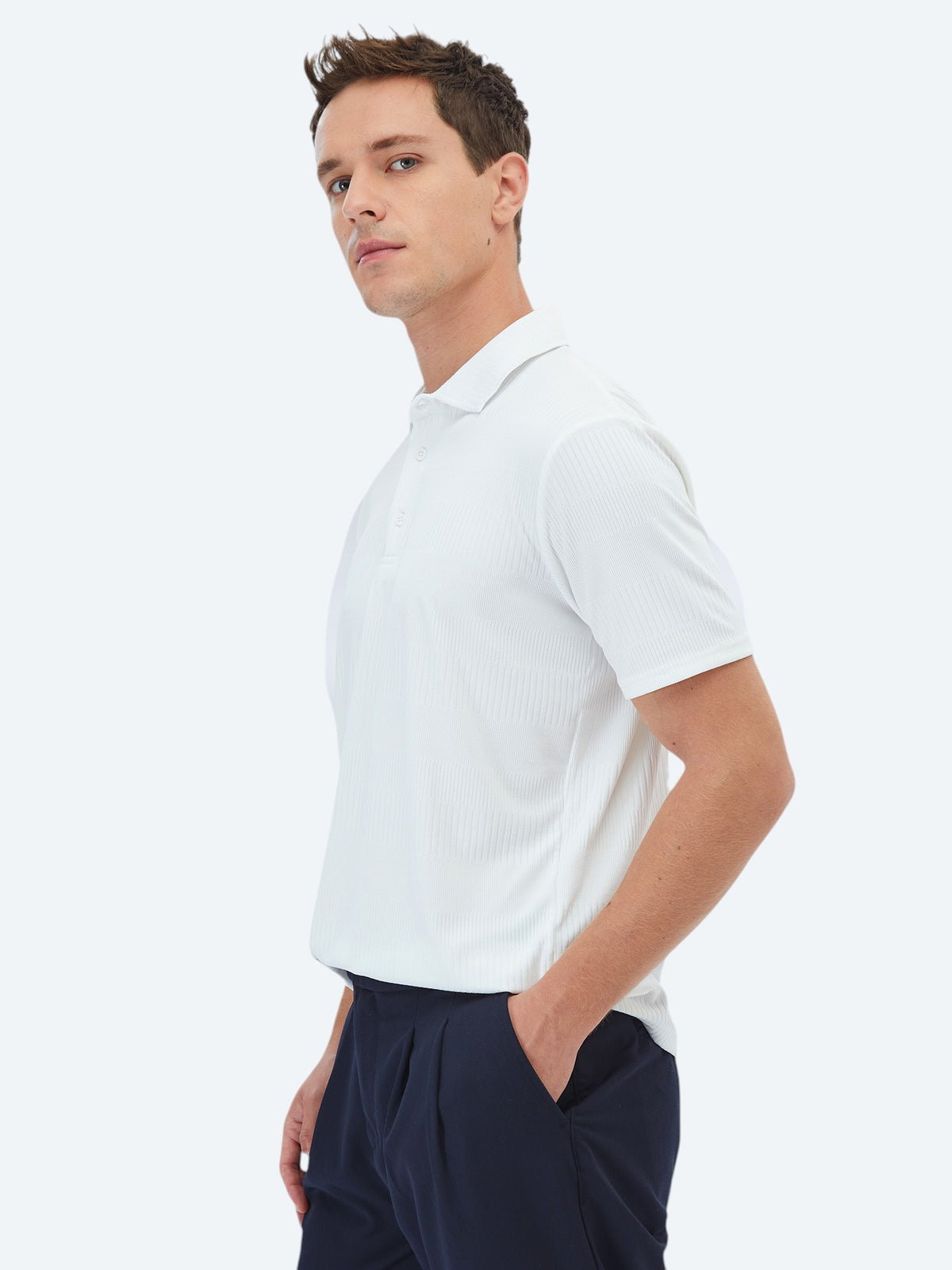 Ekru Polo Yaka T-Shirt