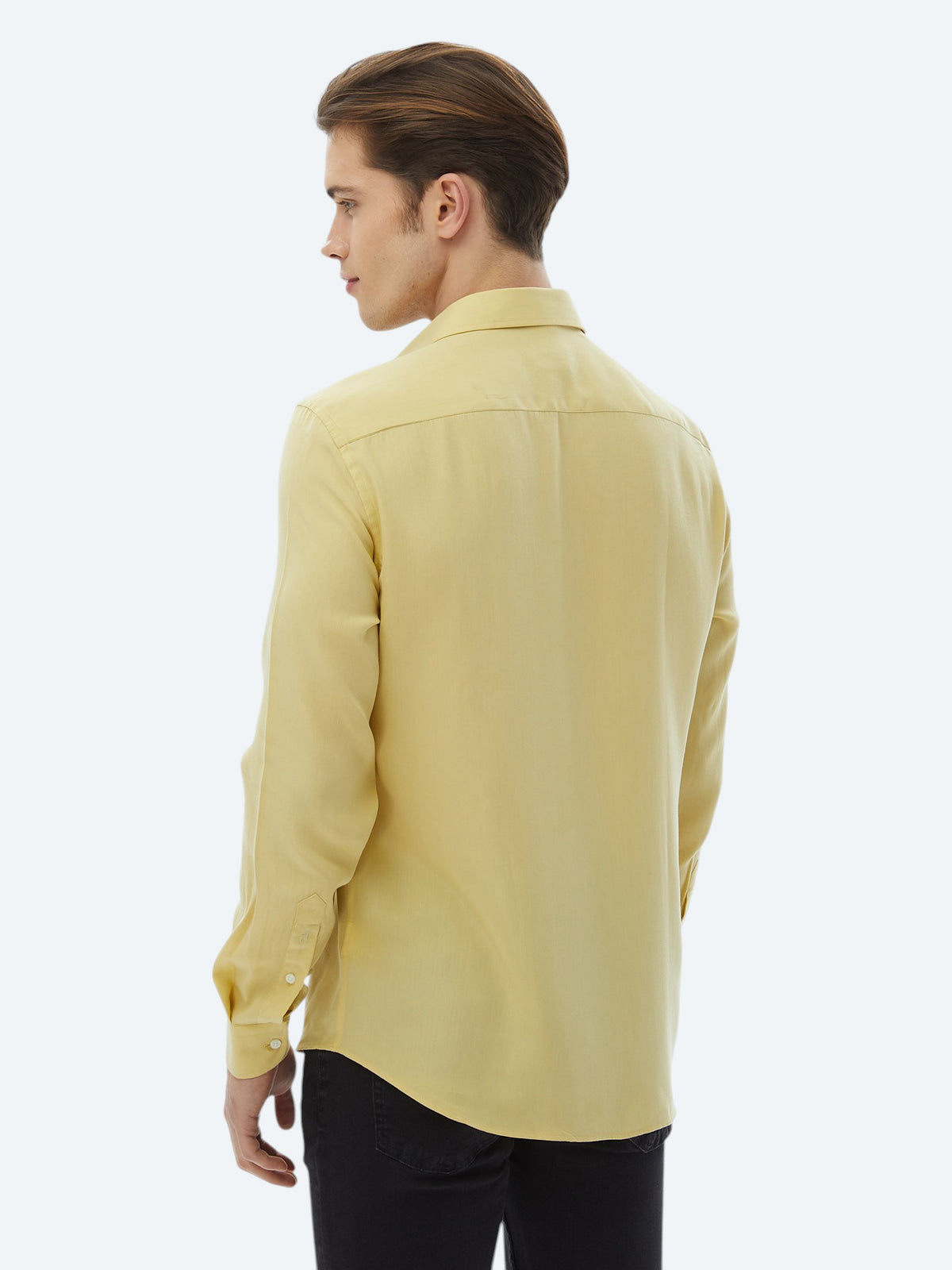 Limon Küfü Regular Fit Uzun Dokuma Casual Gömlek