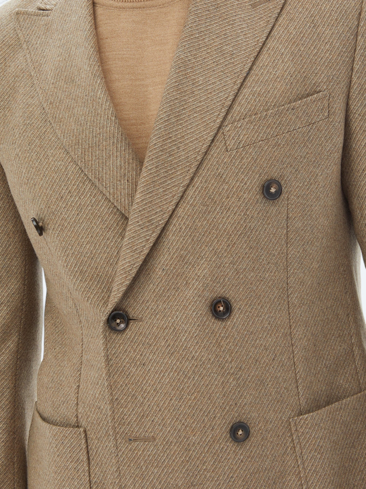 Vizon Desenli Modern Fit Çevre Dostu Yün Karışımlı Ceket
