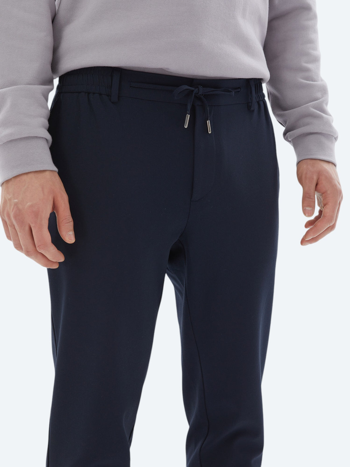 Lacivert Dokuma Jogging Fit Casual Pantolon