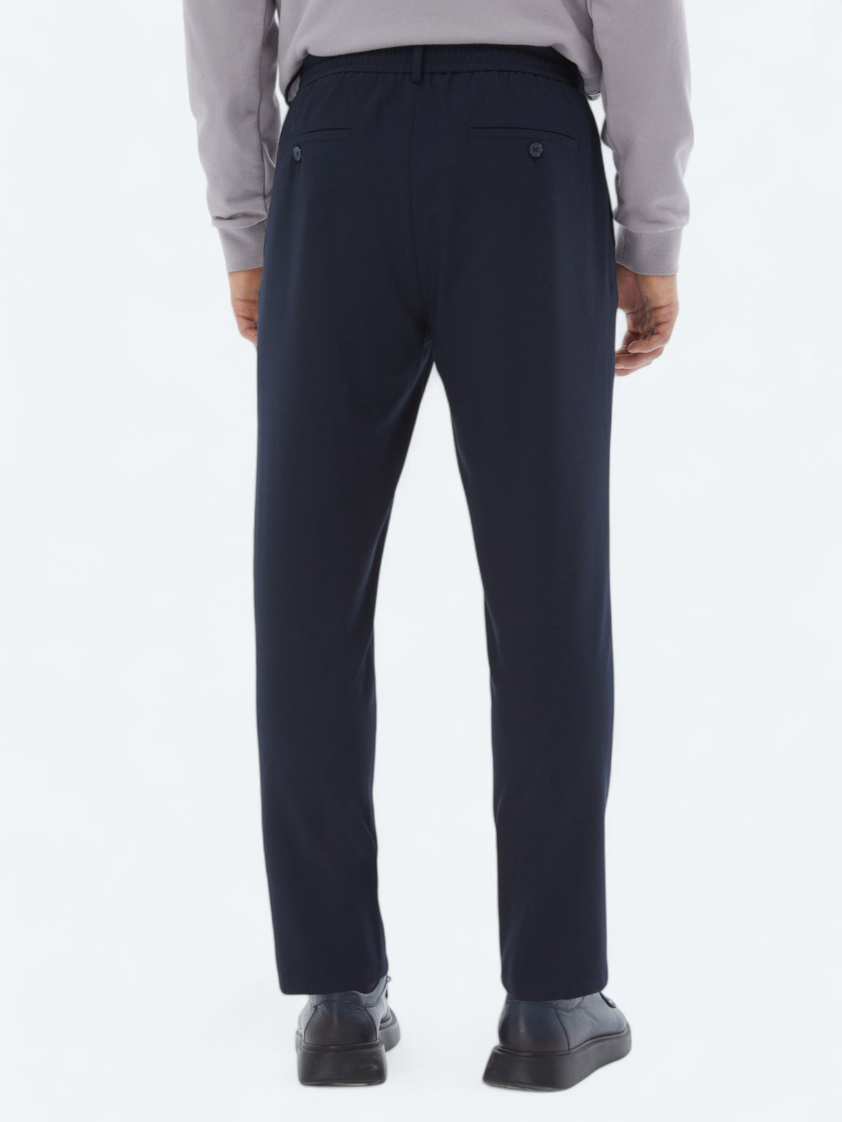 Lacivert Dokuma Jogging Fit Casual Pantolon