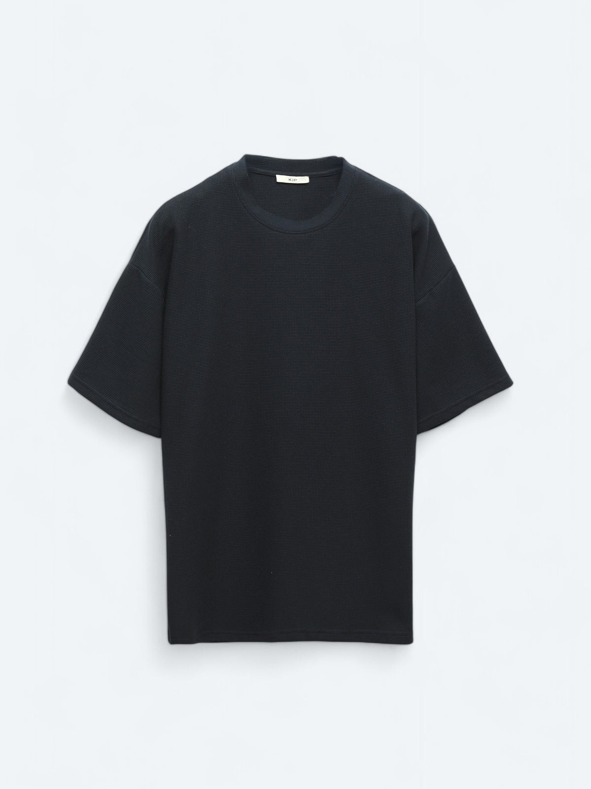 Lacivert Bisiklet Yaka %100 Pamuk T-Shirt