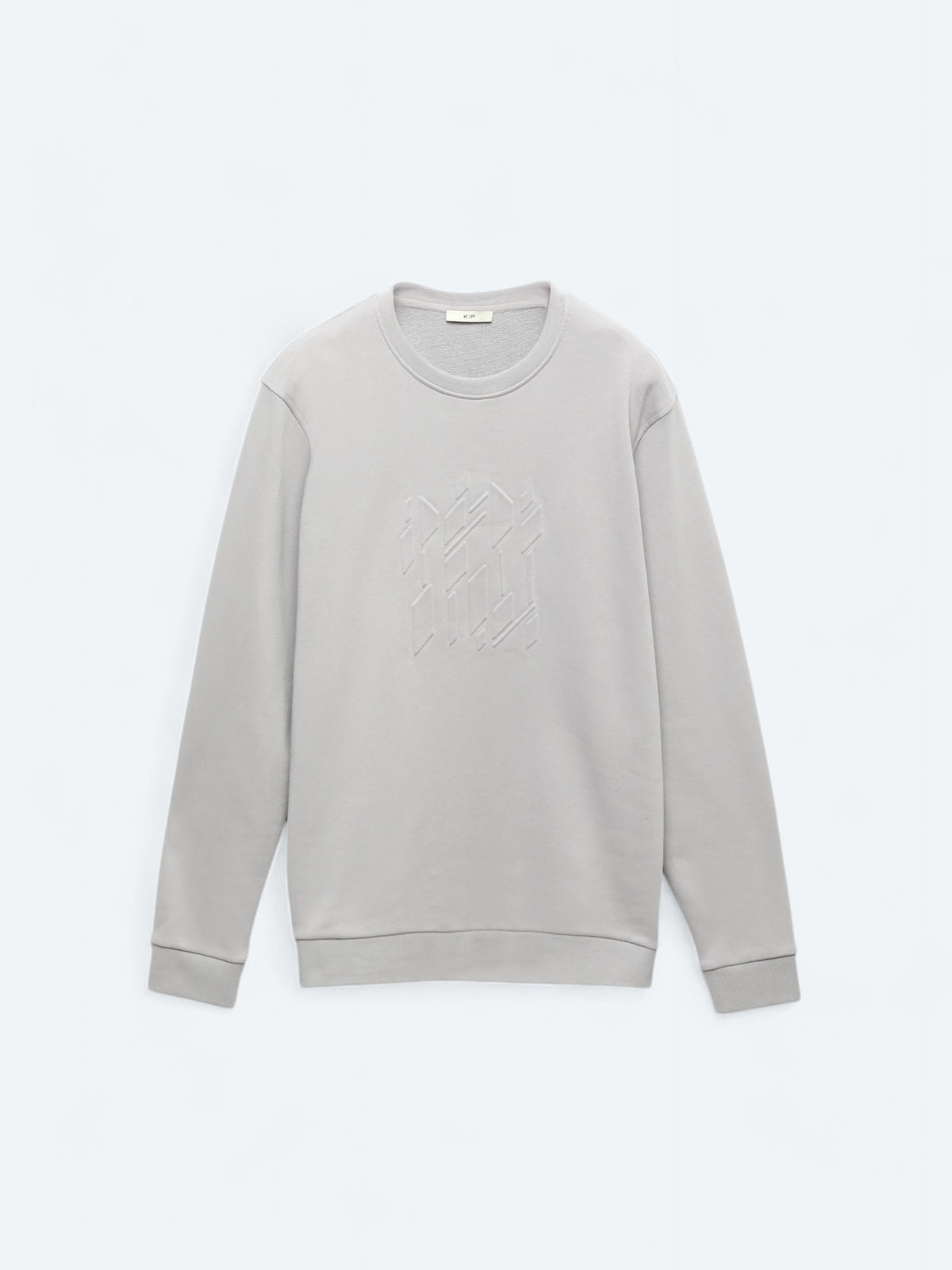 Lila Bisiklet Yaka Baskılı Sweatshırt
