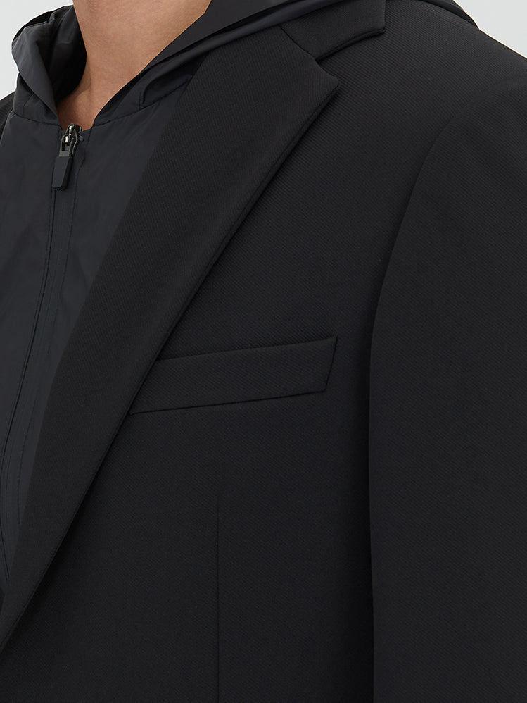 Siyah Düz Modern Fit Örme Ceket