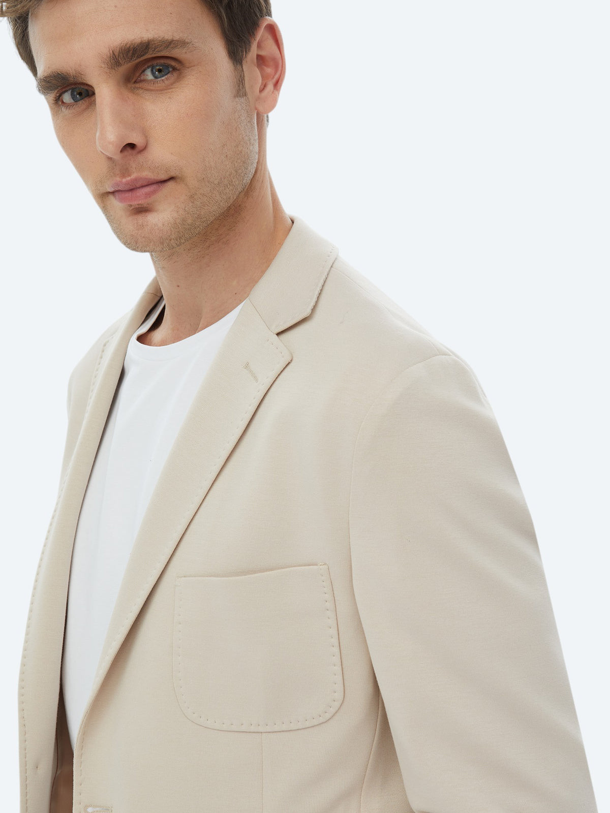 Vizon Düz Modern Fit Örme Takım Elbise