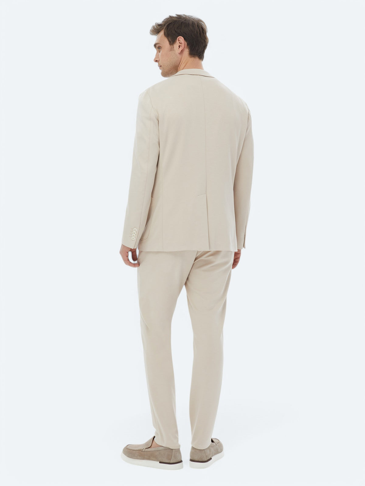 Vizon Düz Modern Fit Örme Takım Elbise