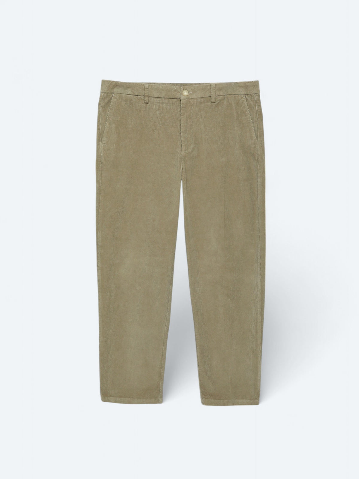 Bej Dokuma Loose Fit Kadife Casual Pamuk Karışımlı Pantolon