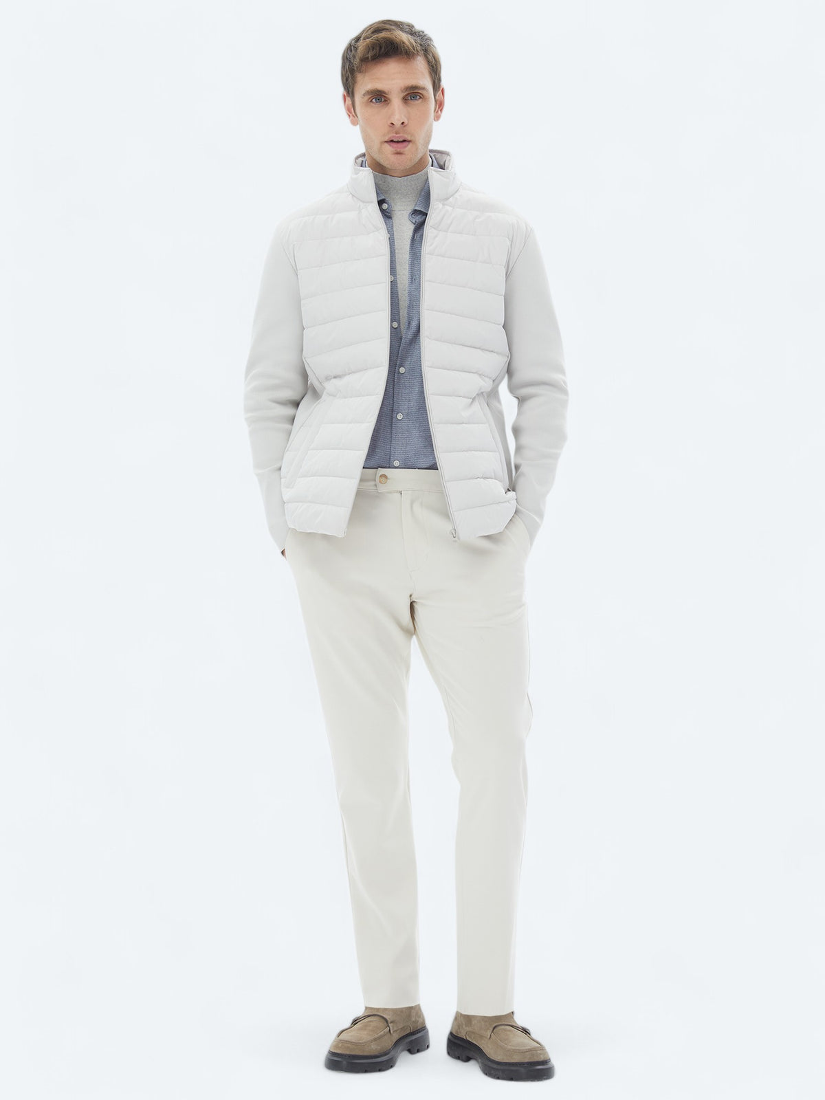 Taş Regular Fit Dik Yaka Casual Dokuma Mont