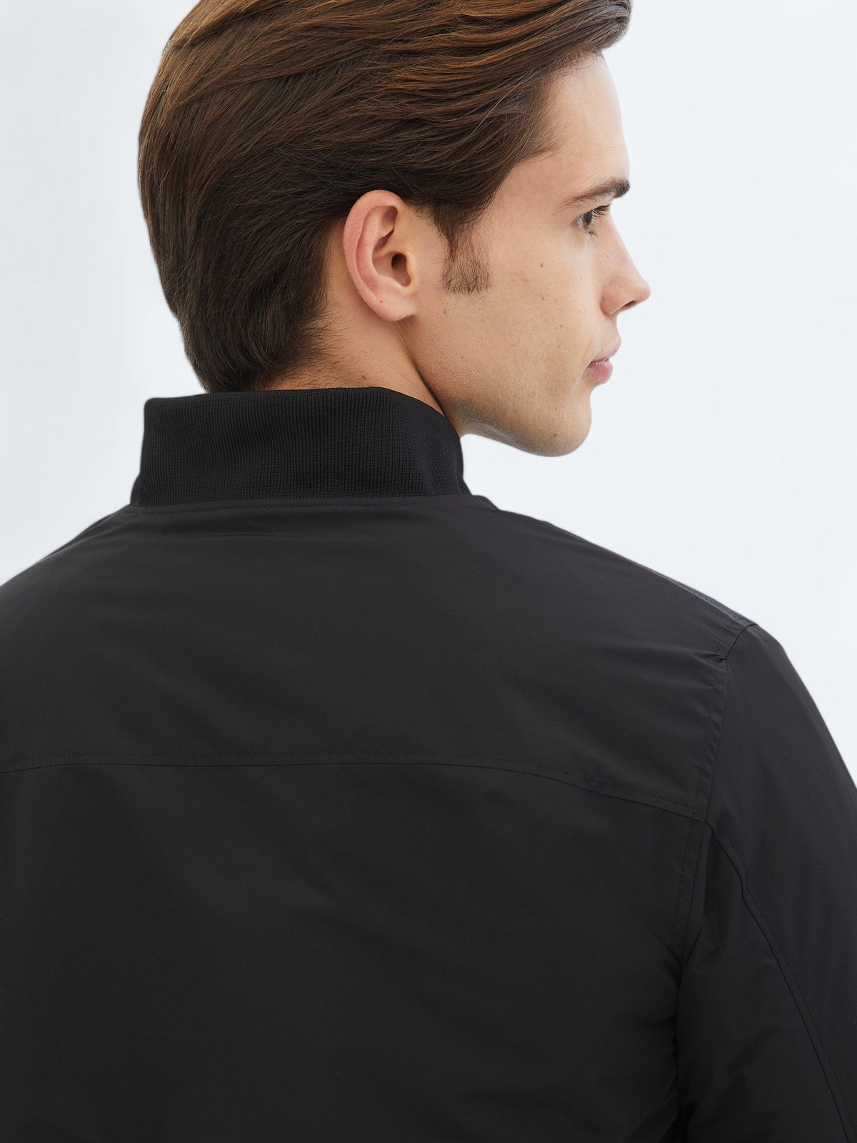 Antrasit Regular Fit Dik Yaka Casual Dokuma Mont