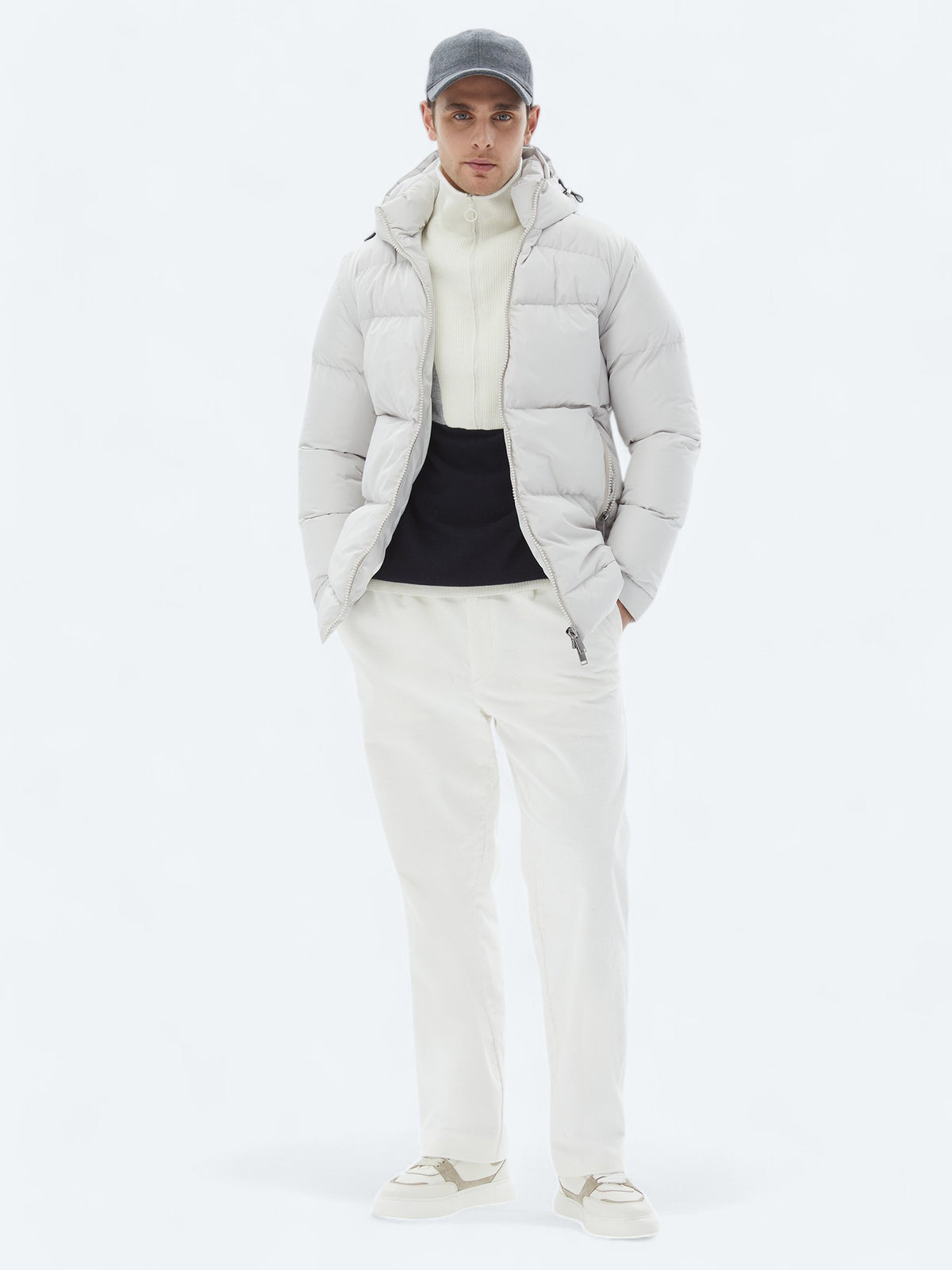 Taş Regular Fit Casual Dokuma Mont