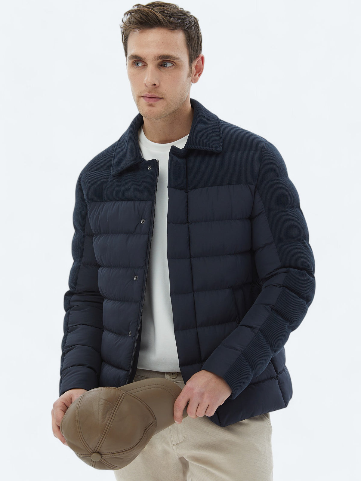 Lacivert Regular Fit Micro Jel Elyaflı Spor Ceket