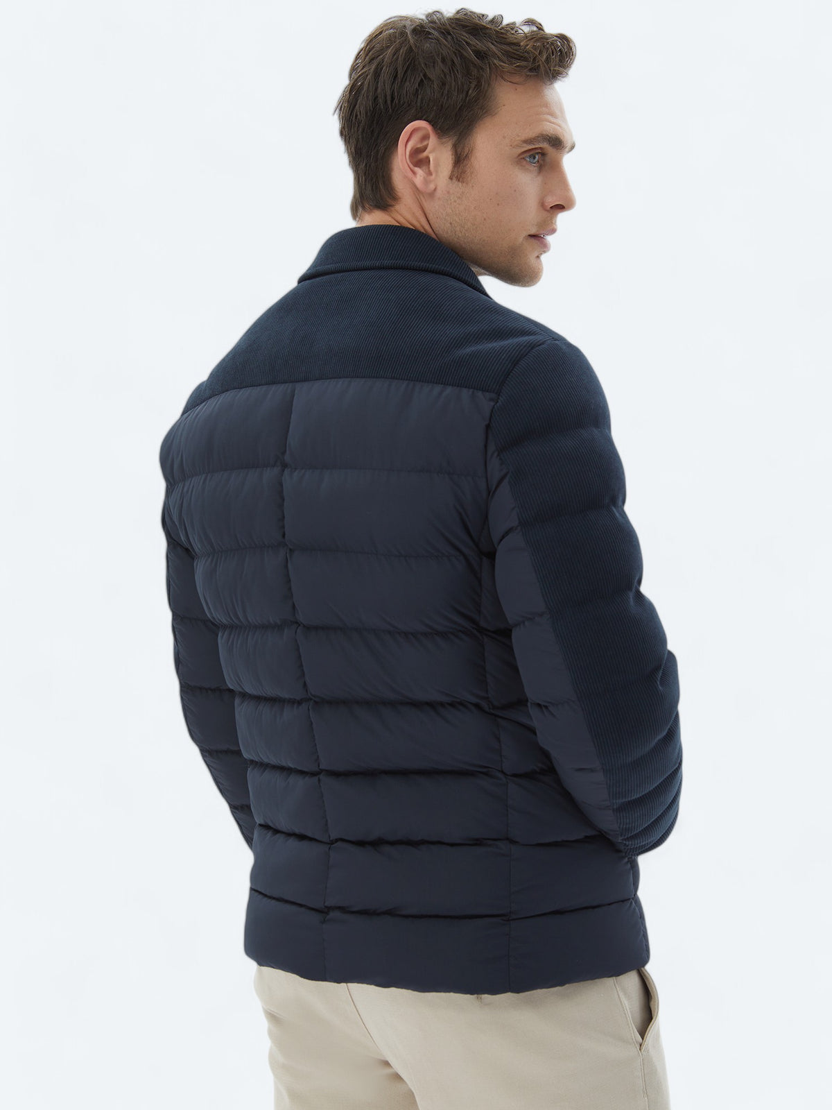 Lacivert Regular Fit Micro Jel Elyaflı Spor Ceket
