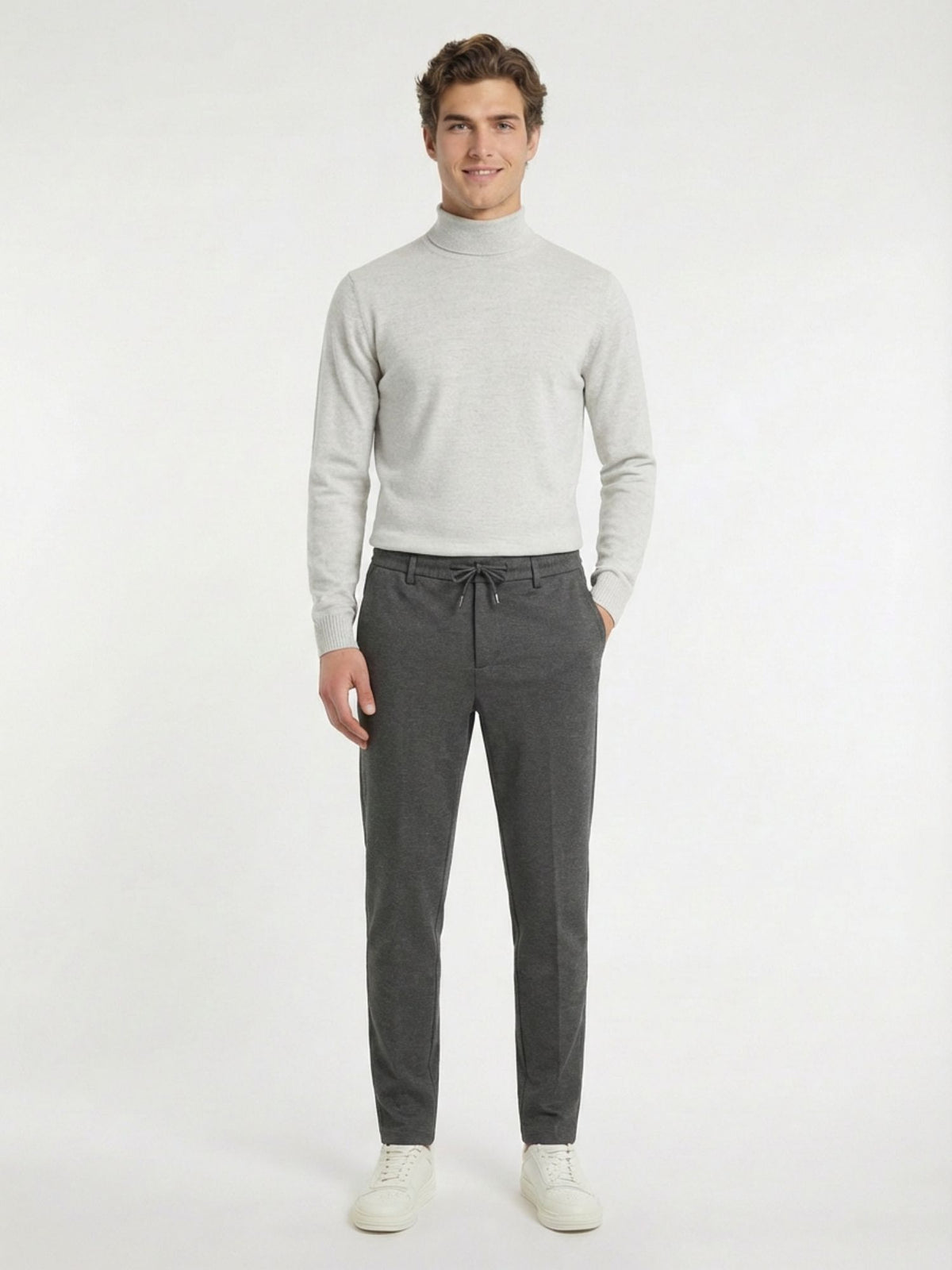 Antrasit Örme Jogging Fit Casual Pantolon
