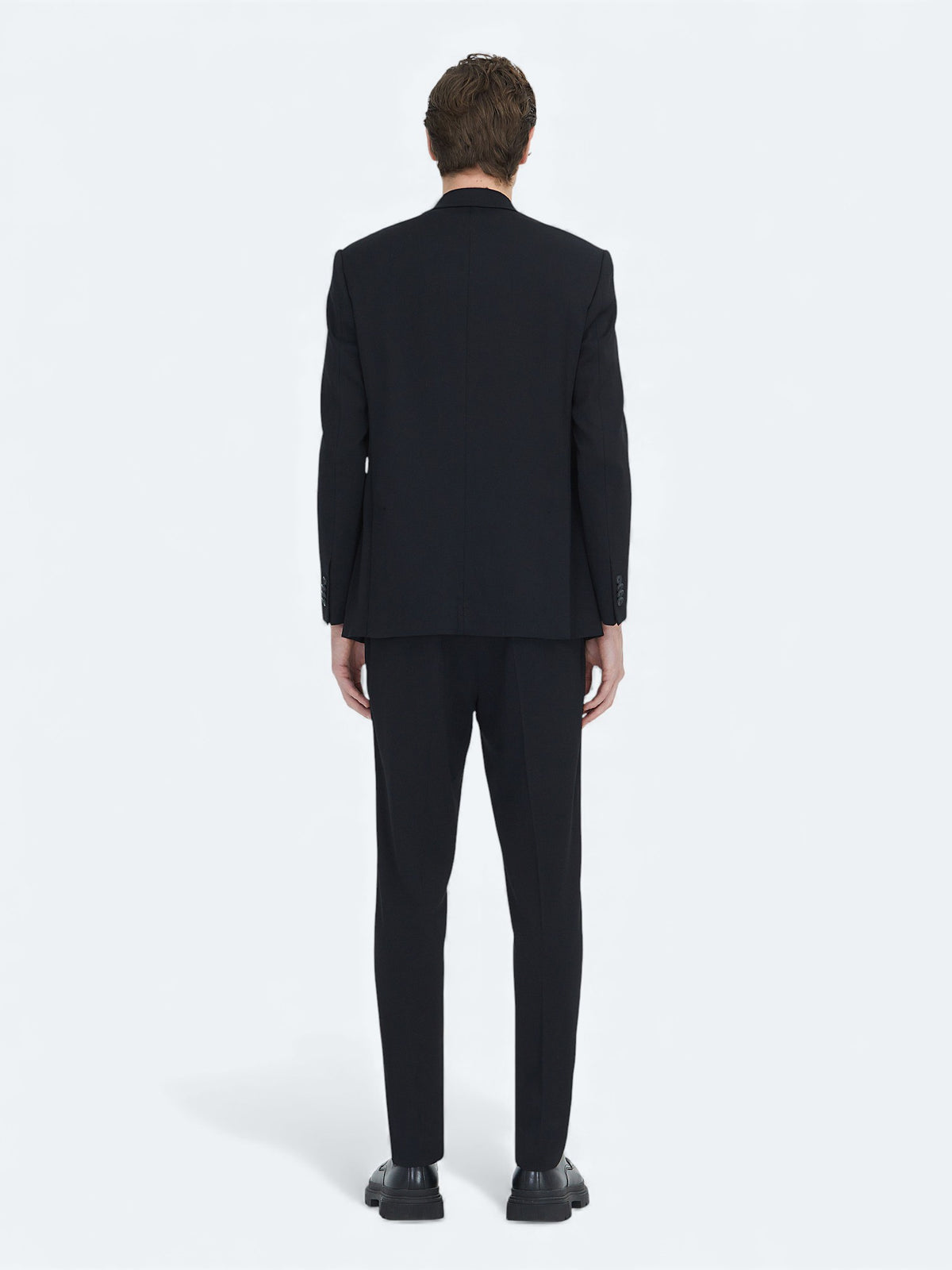 Siyah Düz Modern Fit Takım Elbise
