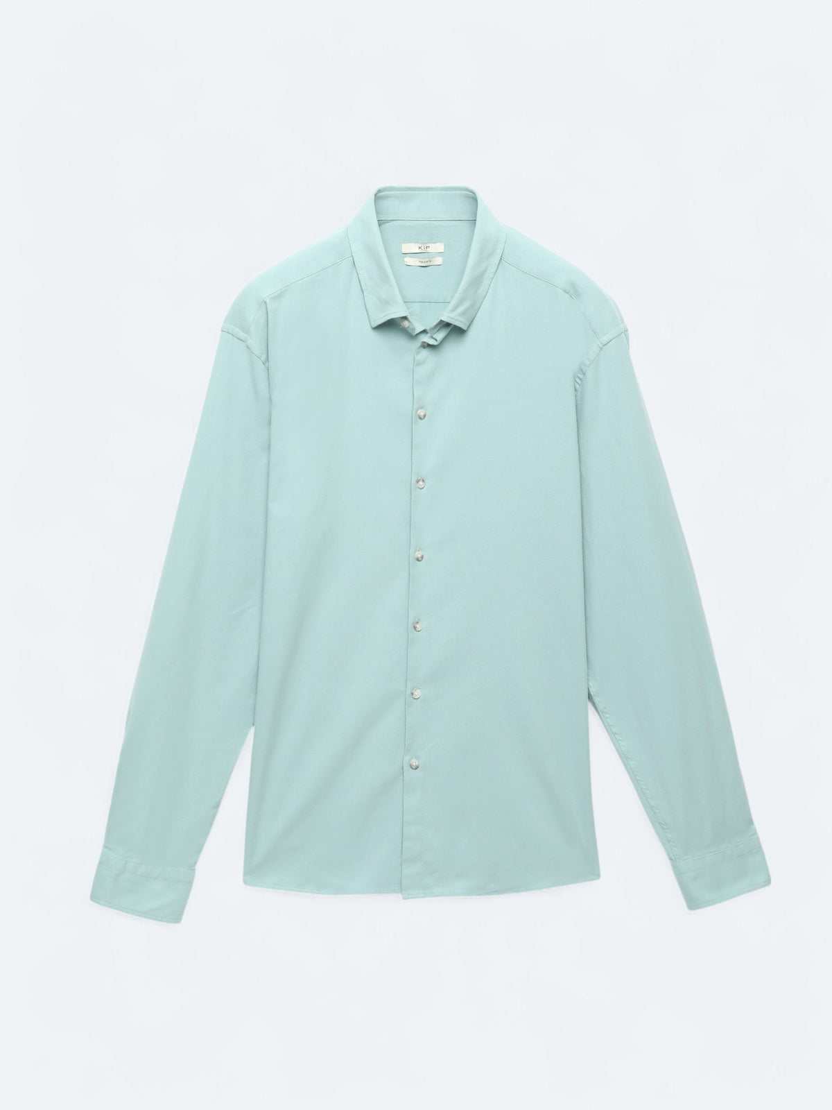 Mint Düz Regular Fit Uzun Dokuma Casual Pamuk Karışımlı Gömlek
