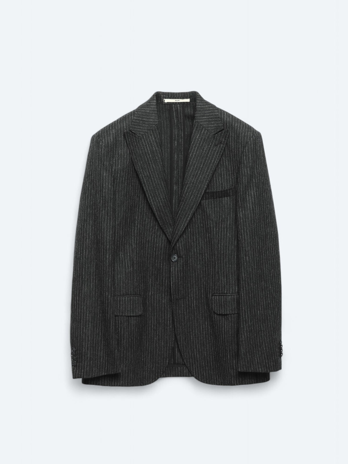 Antrasit Desenli Modern Fit Yün Karışımlı Ceket