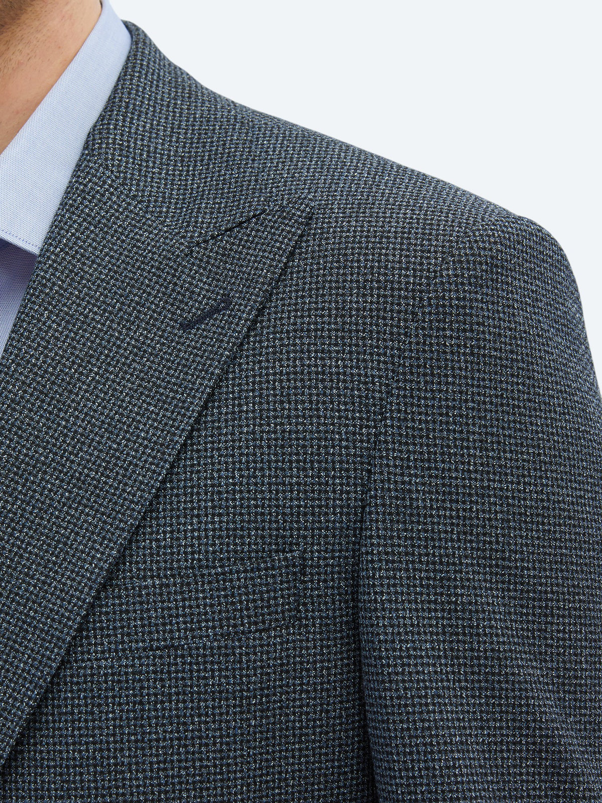 İndigo Desenli Modern Fit Ceket