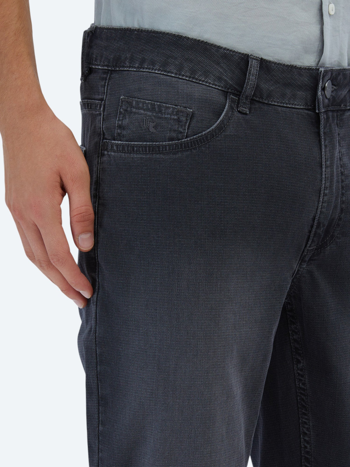 Antrasit Slim Fit Denim Pamuk Karışımlı Pantolon